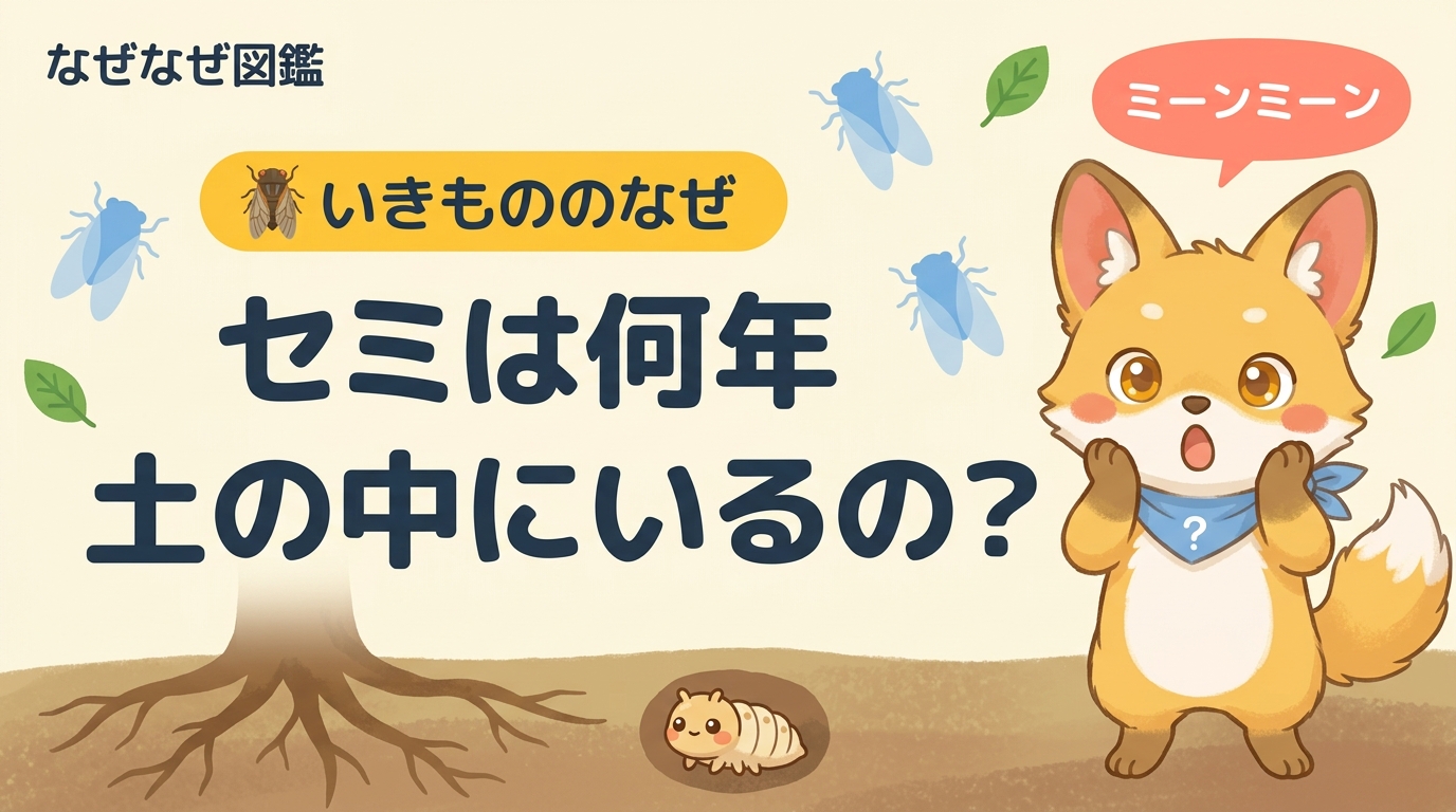 セミは何年土の中にいるの？びっくりの答えを図解！
