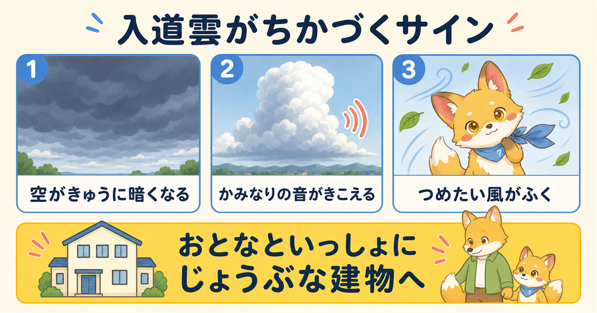 入道雲が近づく3つのサイン